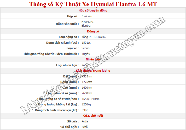 Bán Hyundai Elantra 1. 6 MT Hàng chính hãng