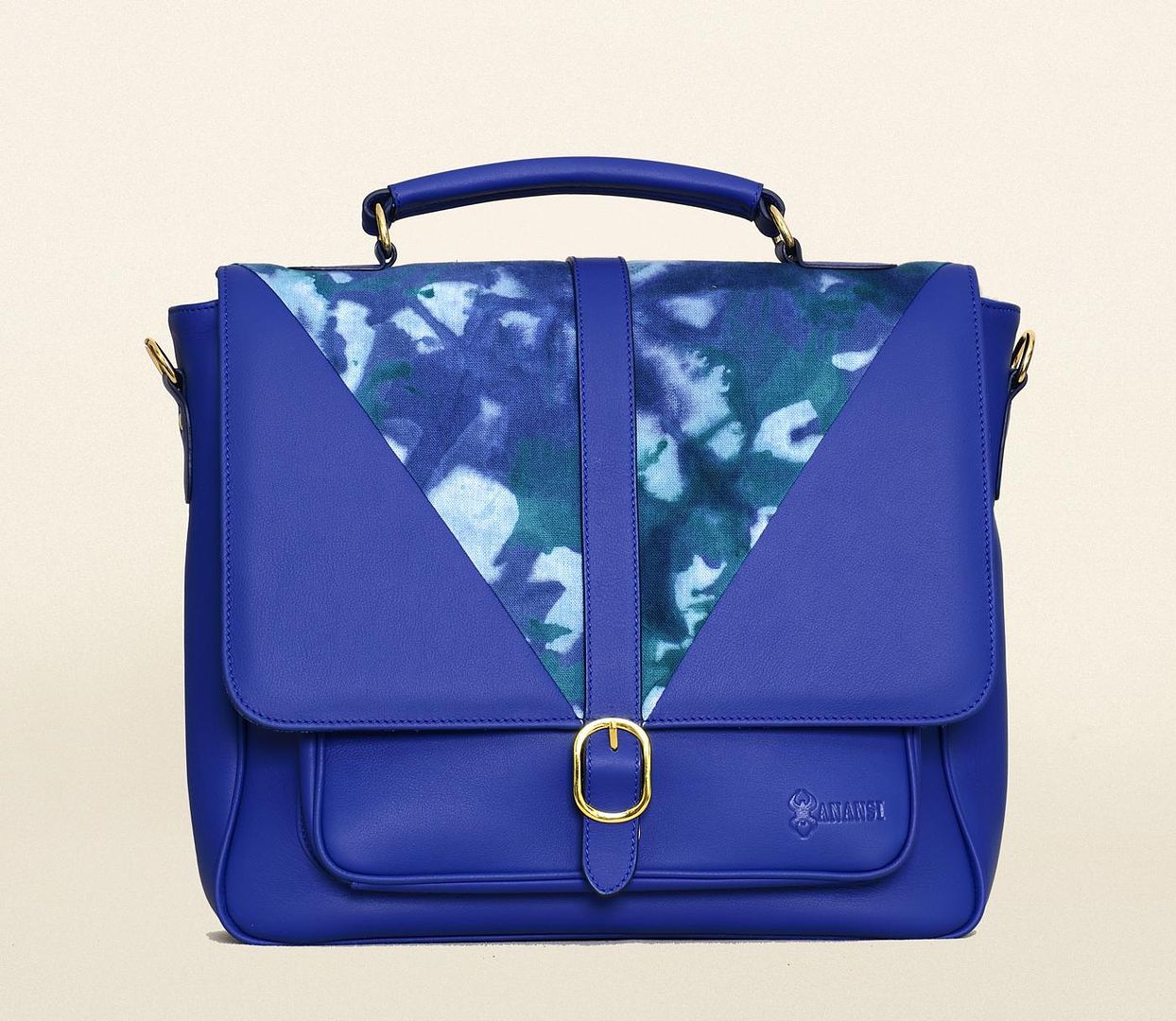 Anansi Marble Satchels blue, African bags 