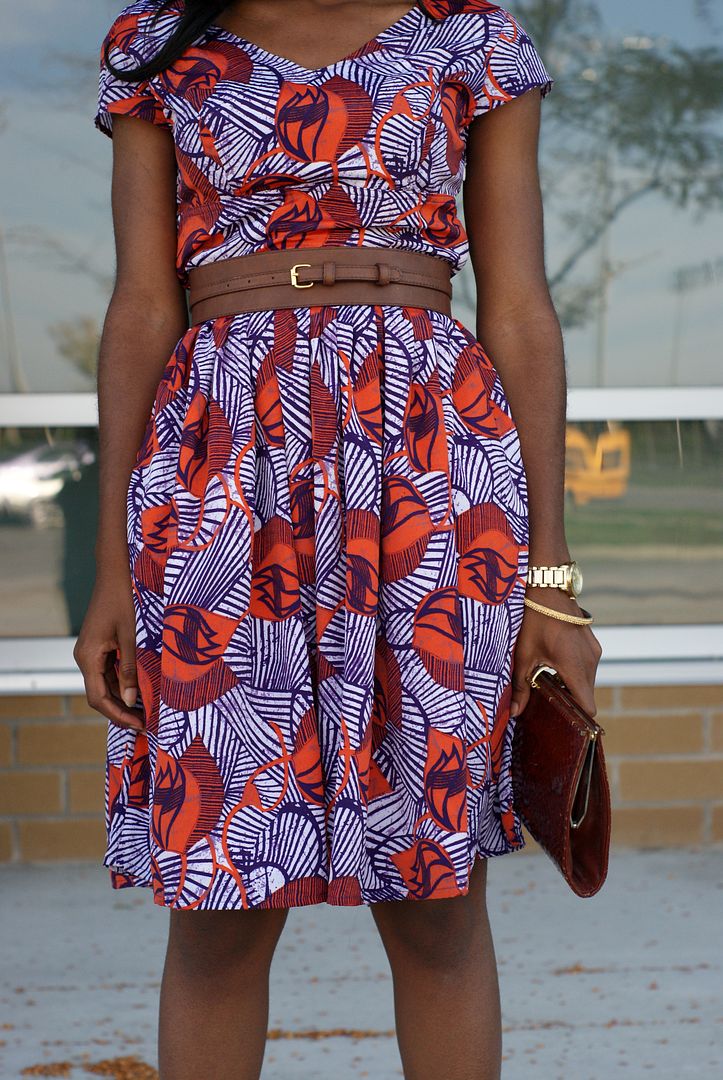 EShakti Tulip Print Crepe Dress, fashion blogger, black fashion blogger