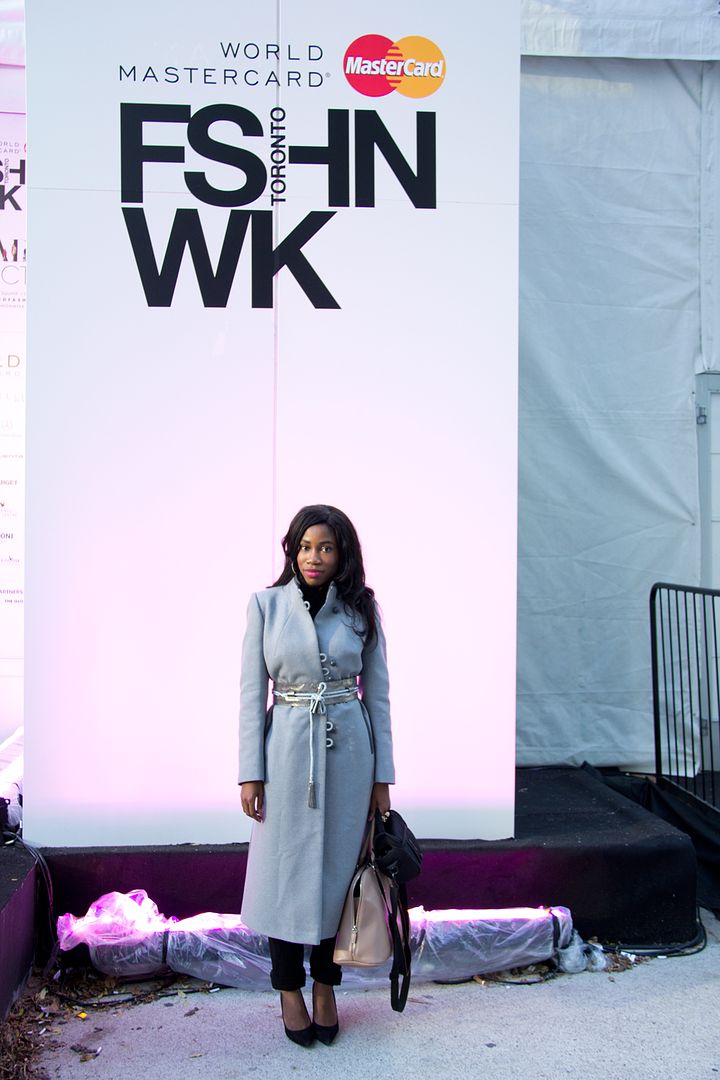 Wool Coat, World Master Card Toronto Fashion Week, Toronto Blogger, Black style blogger, Thrift shopping