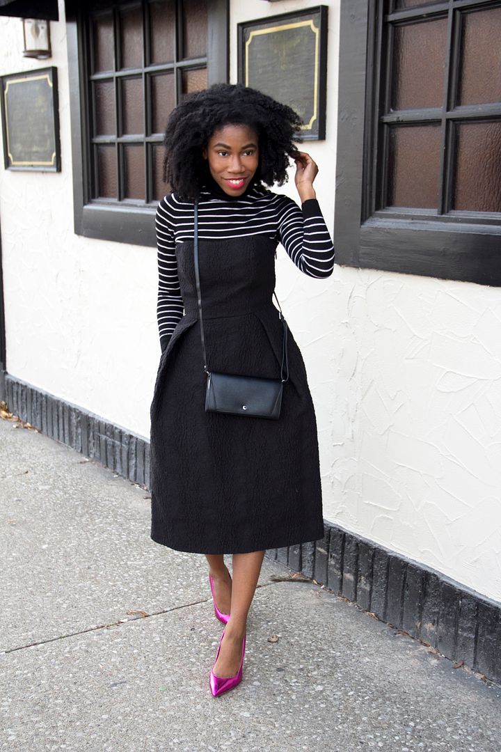 Little black dress, Turtleneck, Fall/Winter outfit, Toronto Style blogger, monochromatic