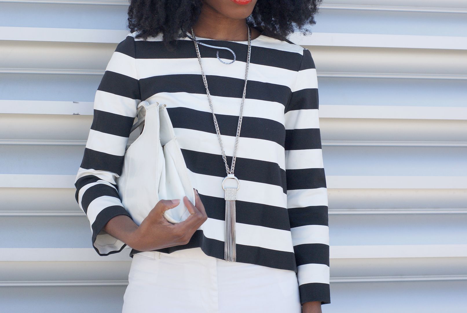 Black and white stripes, Zara blouse, Joe fresh white pants, Toronto style blogger, African blogger