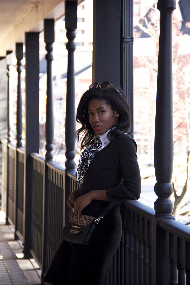 Bell Sleeve dress, Black Knit, Toronto Style Blogger