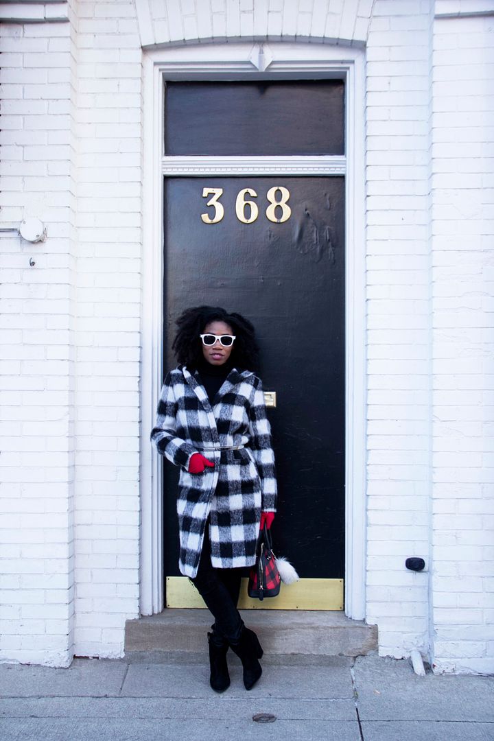 Forever 21 Plaid Faux Shearling Coat, Winter Street Fashion, Toronto Style Blogger 