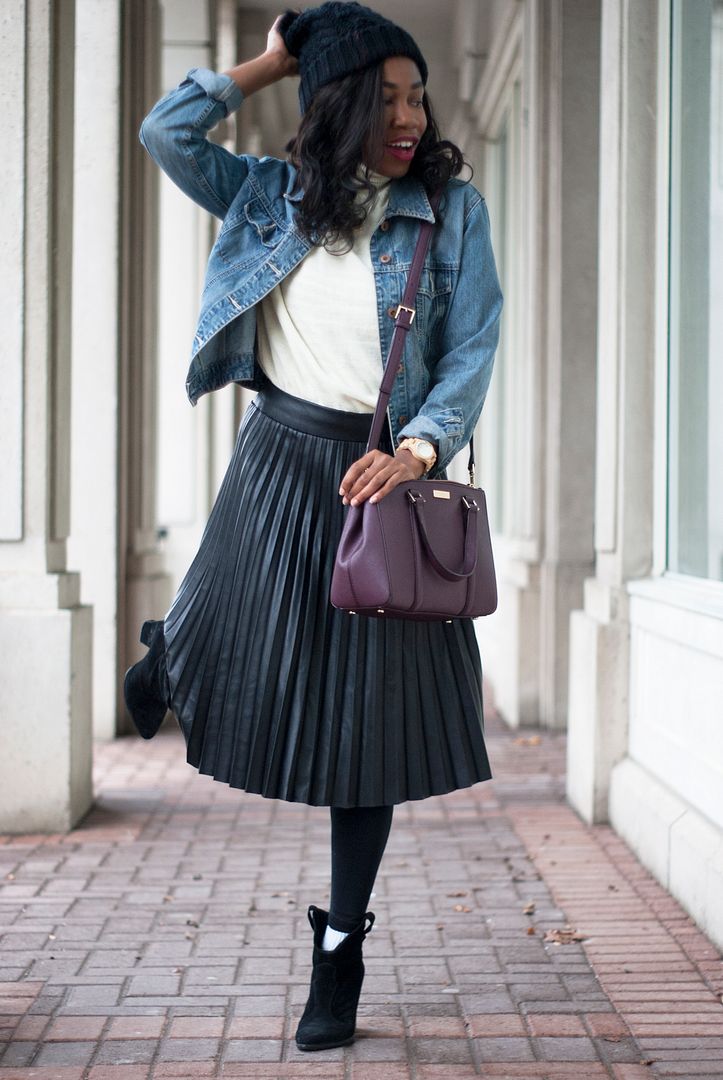 Denim Jacket and The Pleated Skirt + Four Things I Learned from ...