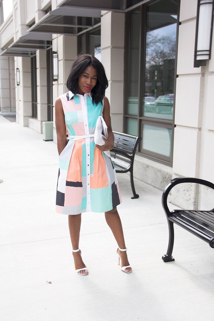 Patterned Pastel Dress Dixie Outlet Mall, #dixiedeals,spring