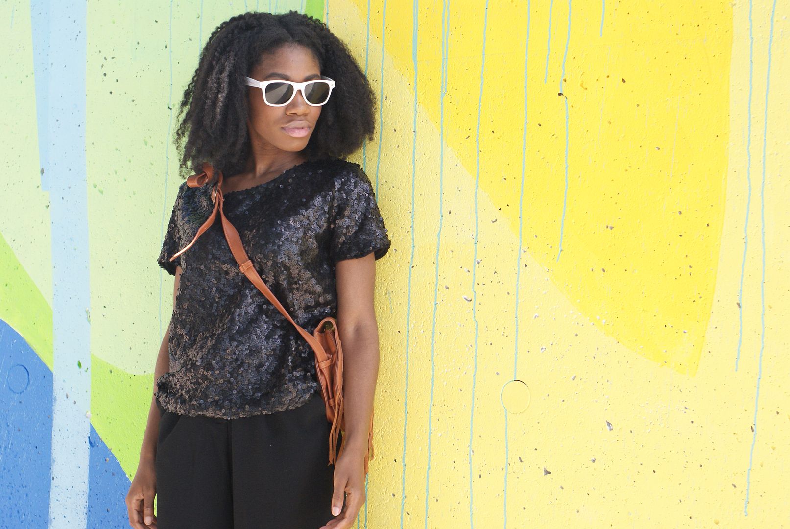 Sequin blouse, black culottes, Toronto Style Blogger