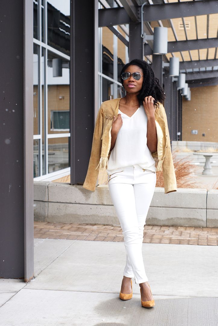 The fringe Jacket, Vintage, Spring 2015 trend, Toronto Fashion, Street Style 