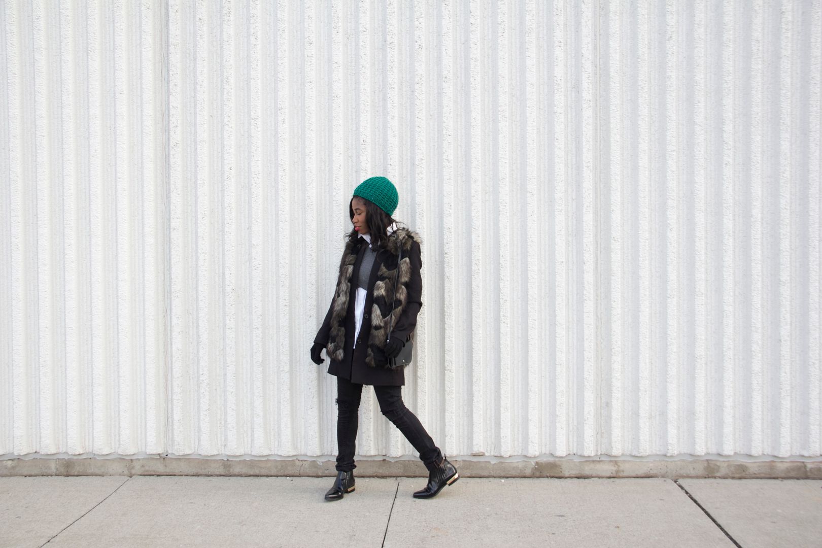 The Faux Fur Vest, Winter ootd, Toronto Style blogger 