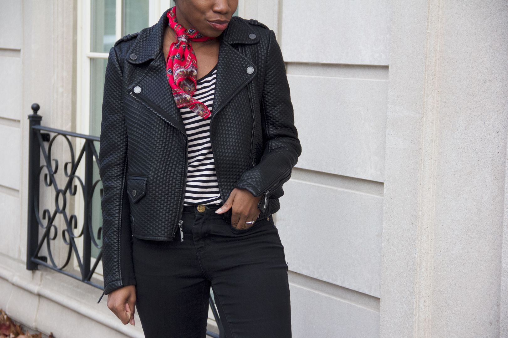 Faux Leather Jacket, Toronto blogger