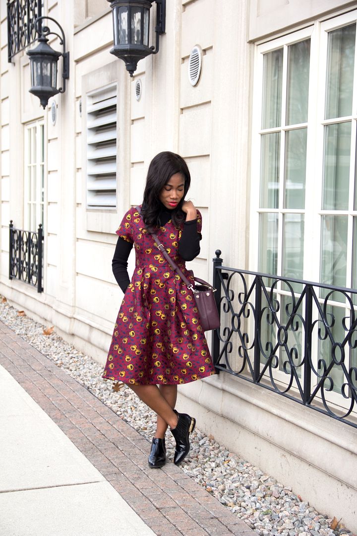 eShakti floral jacquard dress, Kate Spade, Toronto Blogger, Midi Dress