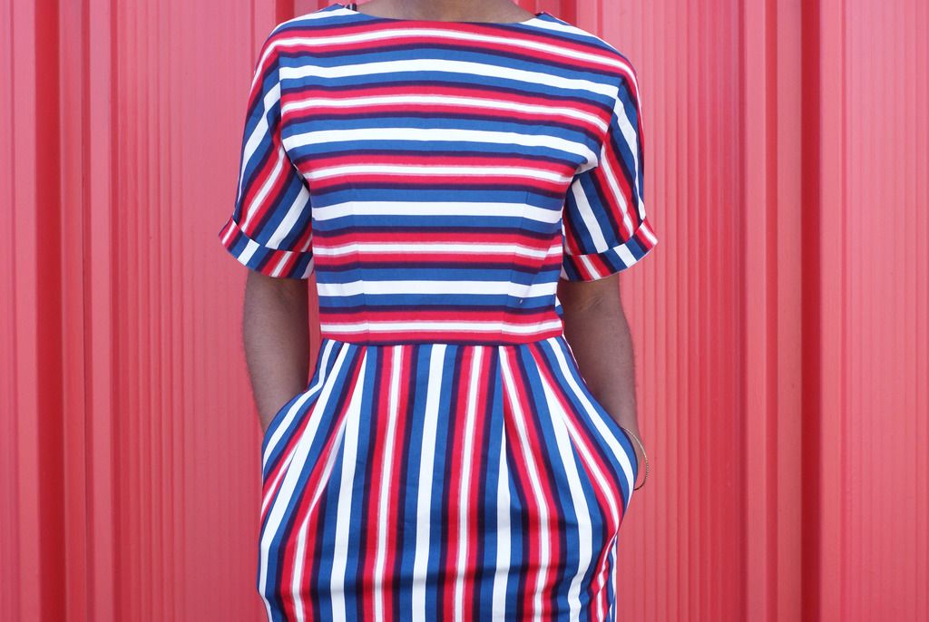 Stripped ASOS dress, stripes, Toronto Style blogger