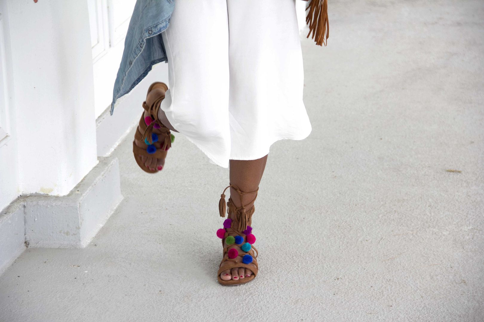 Sara Duke Tanner Dress, DIY pom-pom sandals, Toronto Blogger 