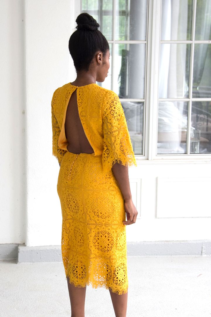 Wedding Guest: Yellow Lace Dress, Toronto Blogger