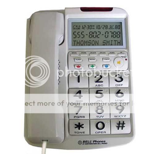   WITH BRAILLE AND CALLER ID  FOR HEARING IMPAIRED AND LOW VISION