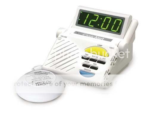 SONIC ALERT SONIC BOOM SB1000V LOUD ALARM CLOCK WITH BED SHAKER  FOR 