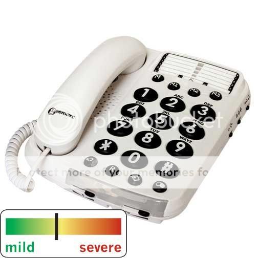 GEEMARC AMPLI100VM AMPLIFIED BIG BUTTON CORDED PHONE WITH VOICE 