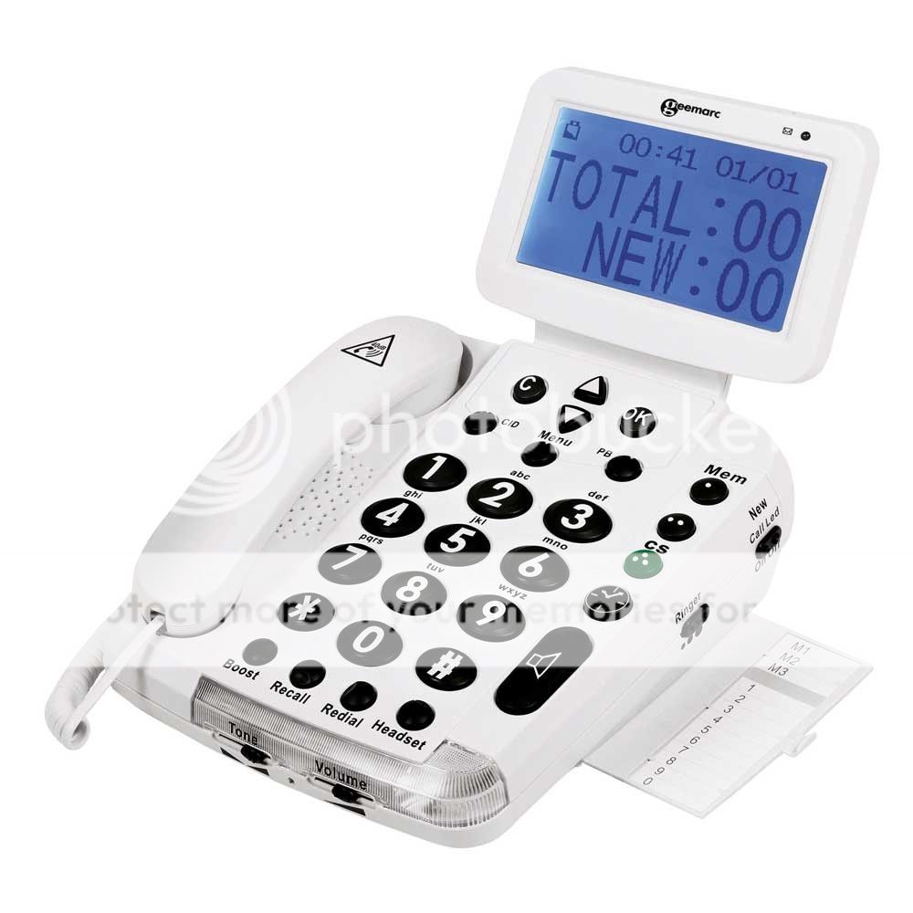   LCD DISPLAY & TALKING CALLER ID GREAT FOR VISION IMPAIRED  40 dB AMP